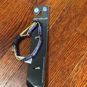 NFL Baltimore Ravens Dog Collar in Purple and Gold